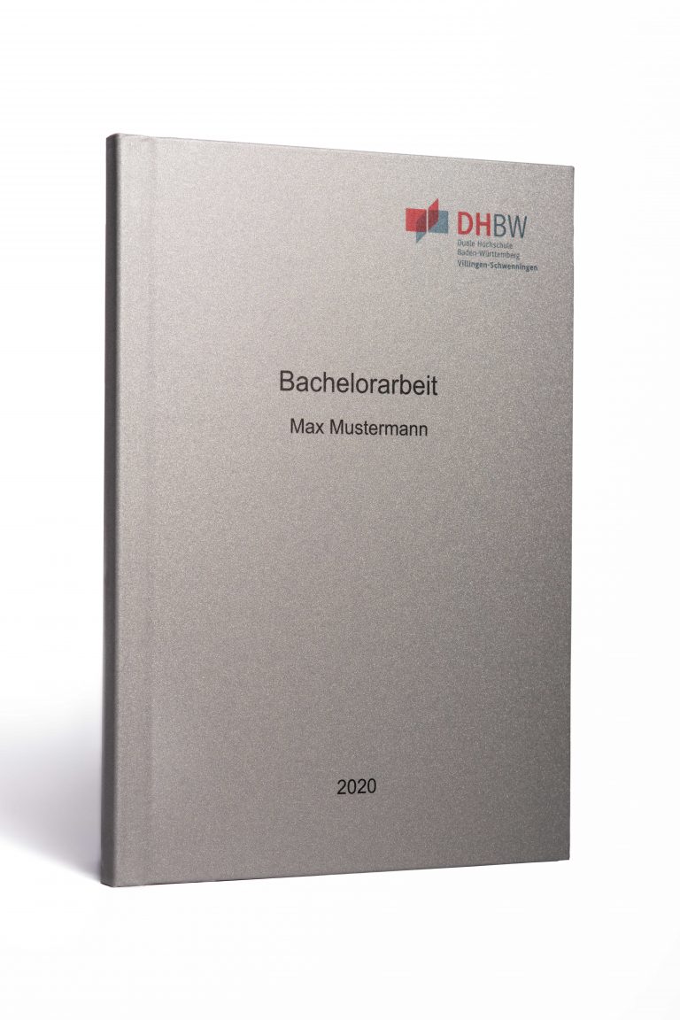 Hardcover unibind DHBW 
Transferdruck